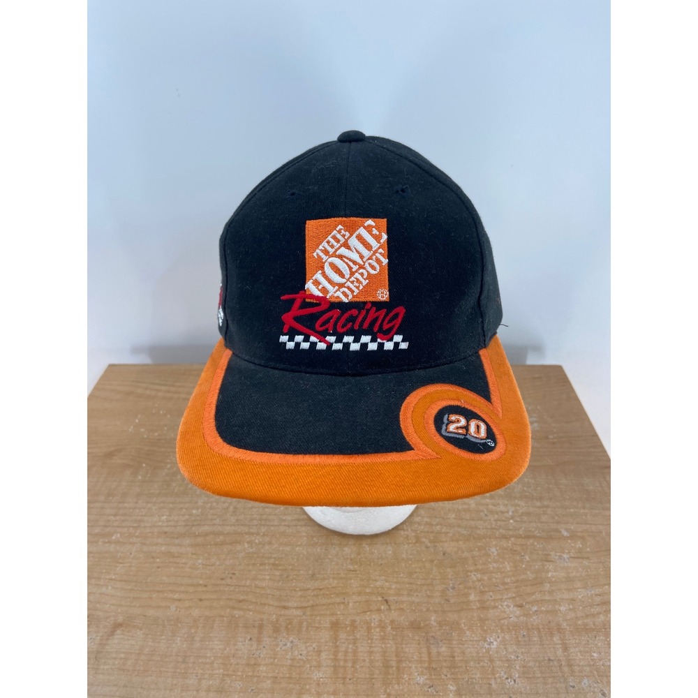 Tony Stewart Home Depot Racing Hat #20 Joe‎ Gibbs Chase Authentics Black Orange
